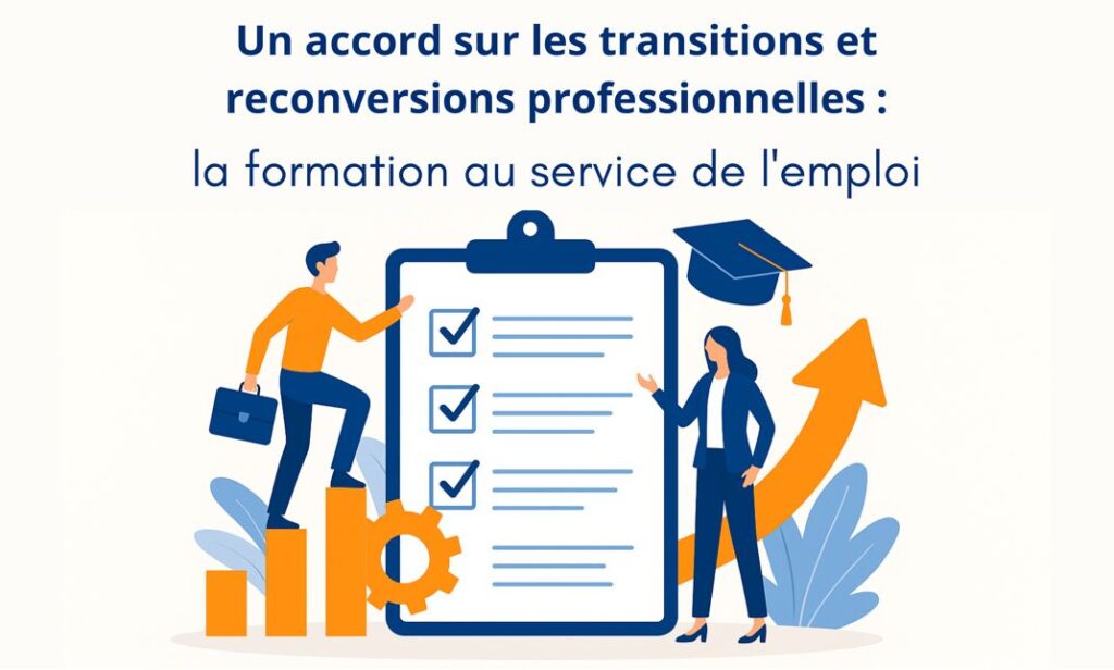 Les partenaires sociaux ont conclu le 25 juin dernier un accord sur les transitions et reconversions professionnelles. Cet accord participe à répondre à l'enjeu d'amélioration de l'emploi et à construire une politique des compétences cohérente et efficace.